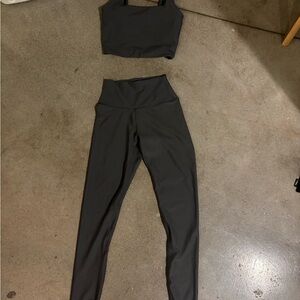 Abercrombie & Fitch Women's Grey Leggings and Top Set